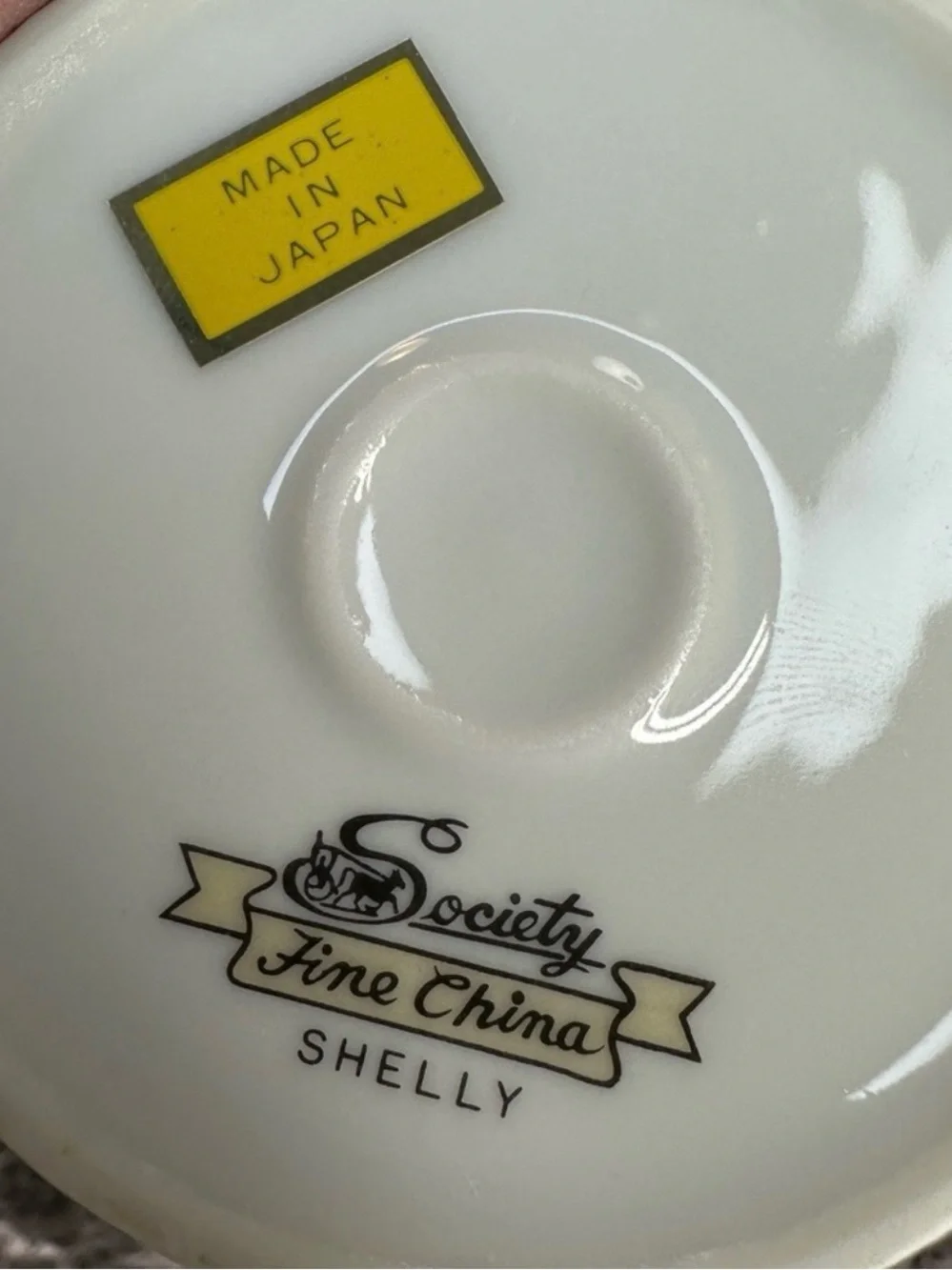 Vtg Society Fine China Shelly Candle Holder Pair Crescent Cutout Japan Platinum